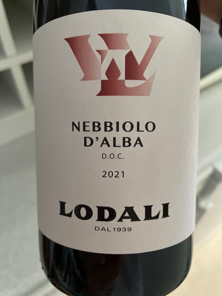 2021 Lodali Nebbiolo d'Alba, Italy, Piedmont, Alba, Nebbiolo d'Alba ...