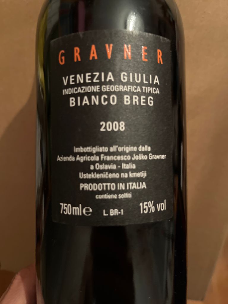 ワイン Gravner Venezia Giulia Bianco Breg 2008 2008 Gravner Breg Anfora - CellarTracker