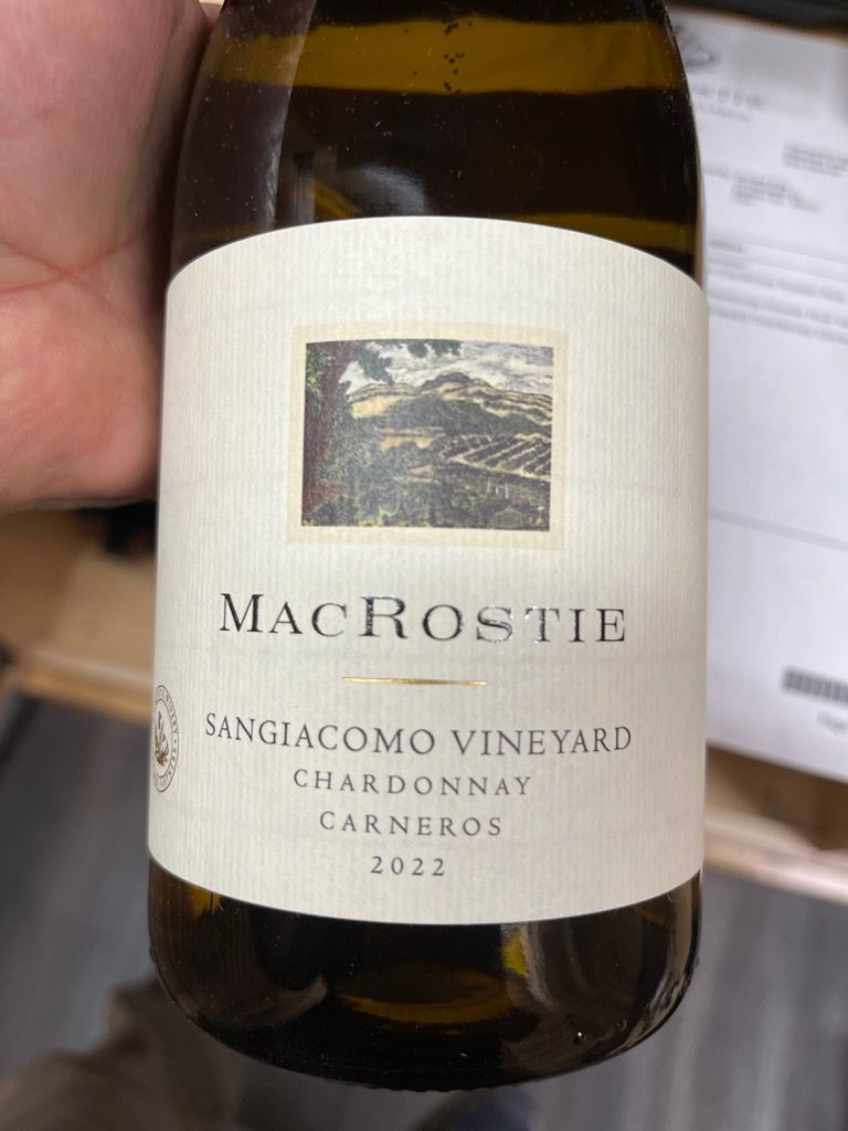 2022 MacRostie Chardonnay Sangiacomo Vineyard, USA, California, Napa ...