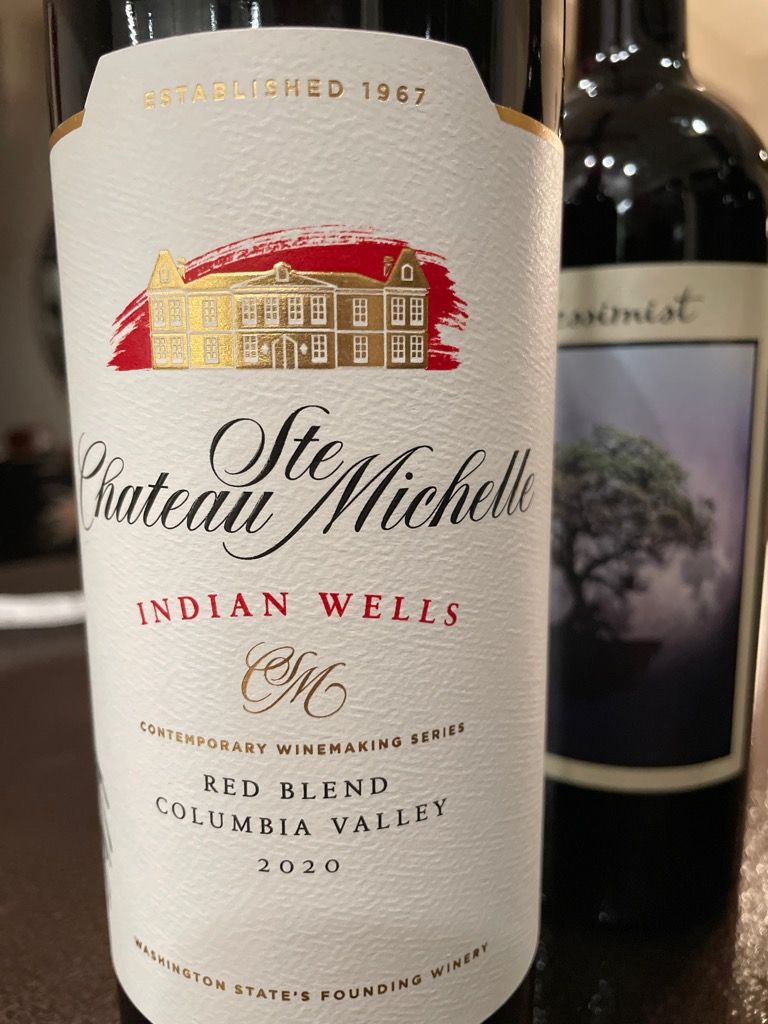 2020 Chateau Ste. Michelle Red Blend Indian Wells, USA, Washington ...