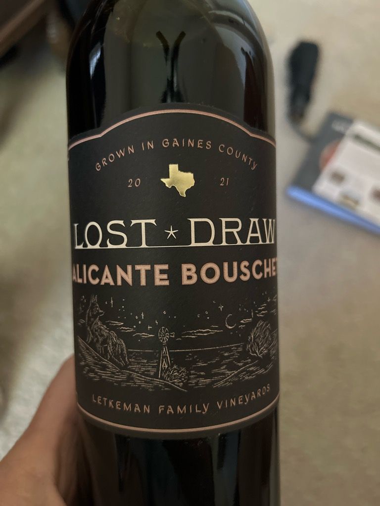 2021 Lost Draw Cellars Alicante Bouschet Letkeman Family Vineyards, USA ...