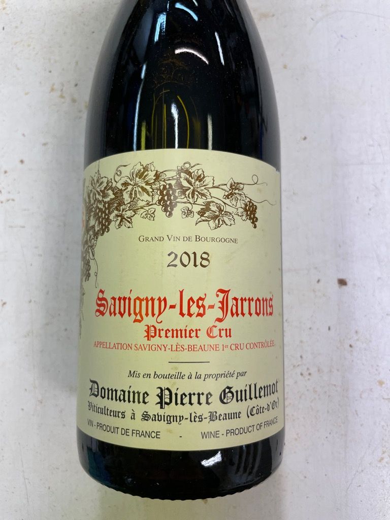 2018 Domaine Pierre Guillemot Savigny-lès-Beaune 1er Cru Les Jarrons ...