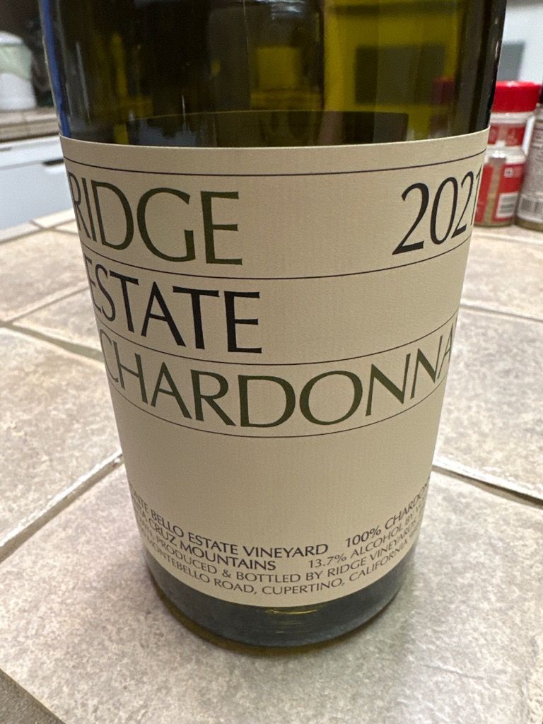 2023 Ridge Chardonnay Estate - CellarTracker