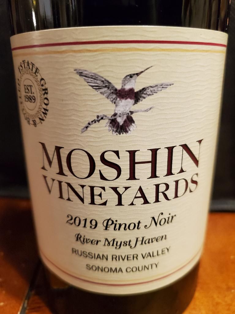 2019 Moshin Vineyards Pinot Noir River Myst Haven Russian River Valley