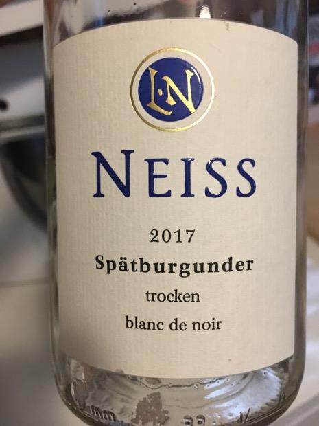 2016 Neiss Sp tburgunder Blanc de Noir trocken CellarTracker