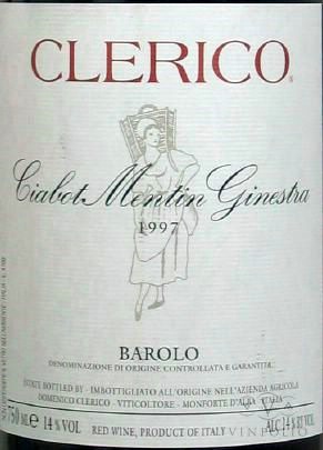 1997 Domenico Clerico Barolo Ciabot Mentin Ginestra