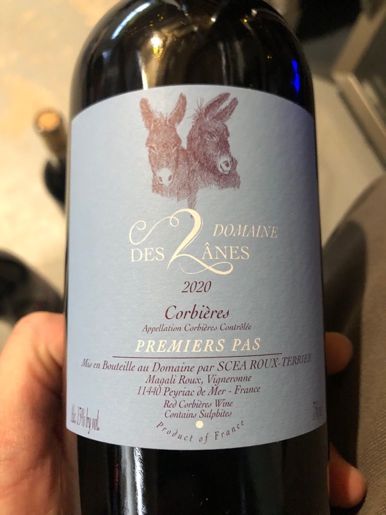 2020 Domaine des 2 Ânes Corbières Premiers Pas, France, Languedoc