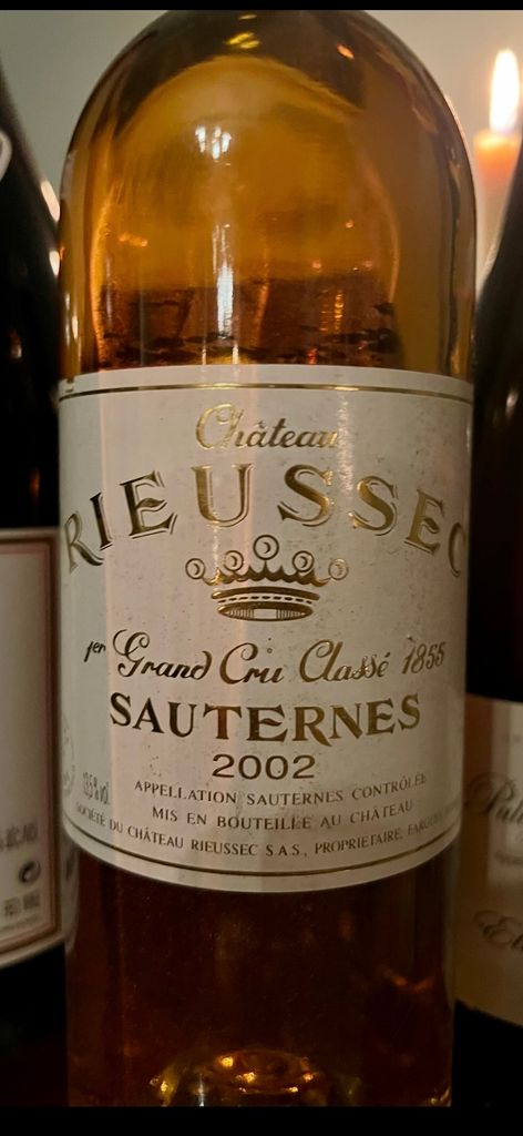 Château Rieussec Sauternes 2002 750ml 2002 Château Rieussec - CellarTracker