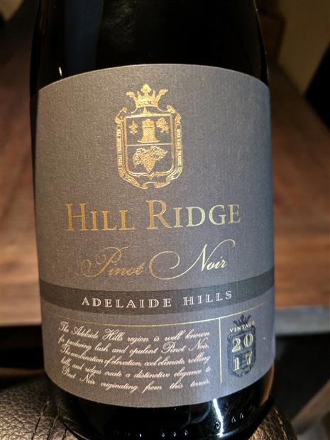 High Ridge Wine 2019 Hill Ridge Pinot Noir, Australia, South Australia, Mount Lofty ...