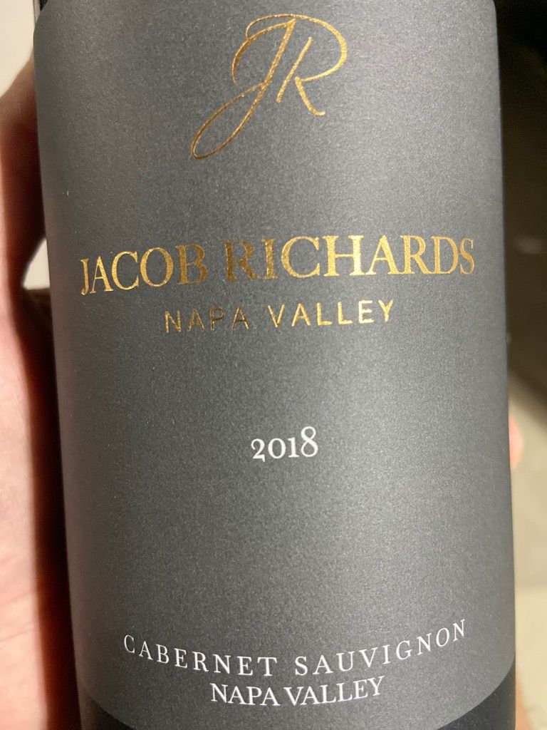 2018 Jacob Richards Sauvignon Napa Valley, USA, California
