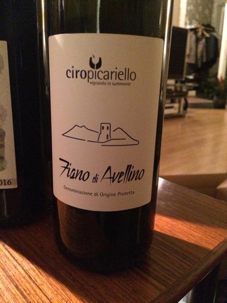 2016 Ciro Picariello Fiano di Avellino CellarTracker