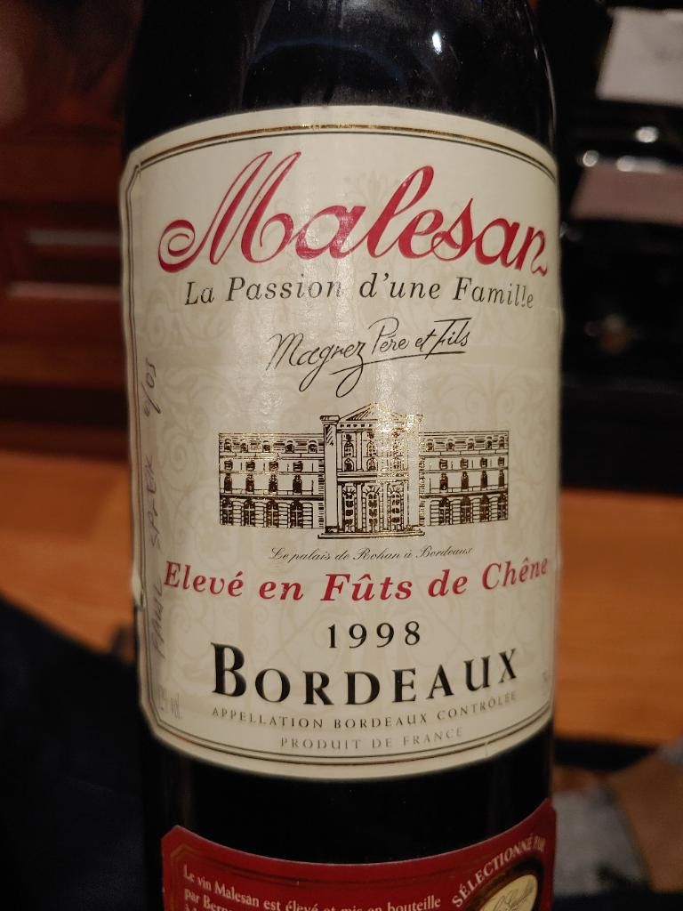 ワイン Les Vieilles Vignes Malesan Bordeaux1999 Les Vieilles