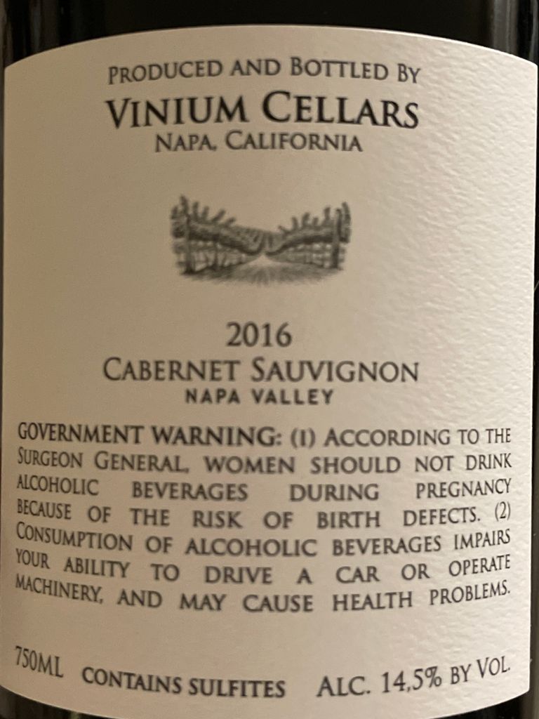 vinum cabernet sauvignon 2016