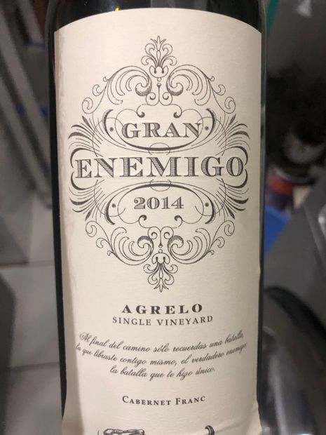 2017 El Enemigo Cabernet Franc Gran Enemigo Agrelo - CellarTracker