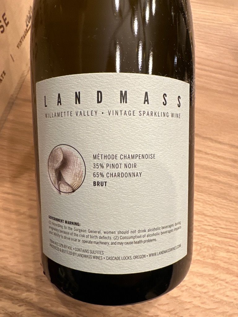 2018 Landmass Wines Sparkling Wine, USA, Oregon, Willamette Valley CellarTracker