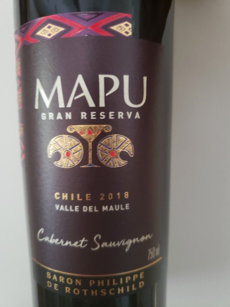 2018 Baron Philippe de Rothschild Cabernet Sauvignon Mapu Reserva ...