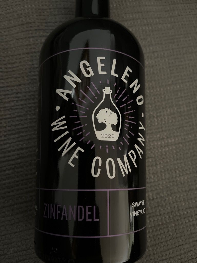 2020 Angeleno Wine Company Zinfandel Swayze Vineyard, USA, California