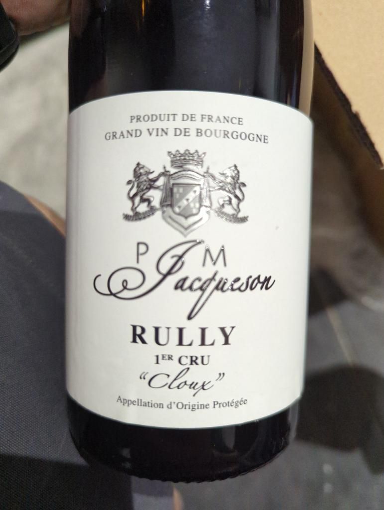 2021 Paul et Marie Jacqueson Rully 1er Cru Les Cloux, France, Burgundy ...