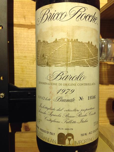 1980 Azienda Bricco Rocche Ceretto Barolo Brunate CellarTracker