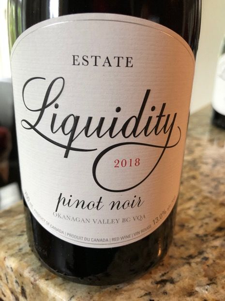 2018 Liquidity Wines Pinot Noir, Canada, British Columbia, Okanagan ...