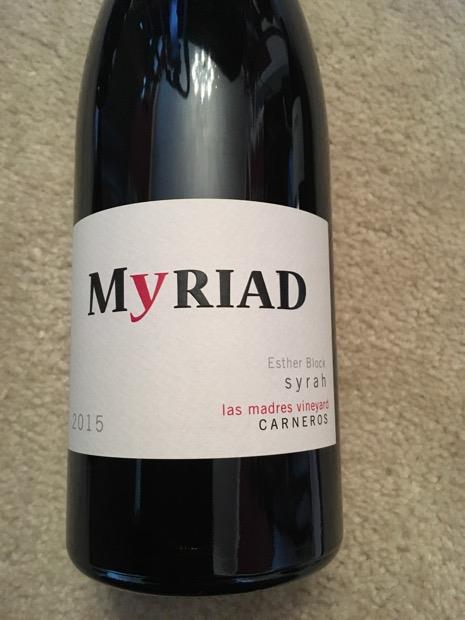 2015 Myriad Cellars Syrah Esther Block Las Madres Vineyard, USA ...