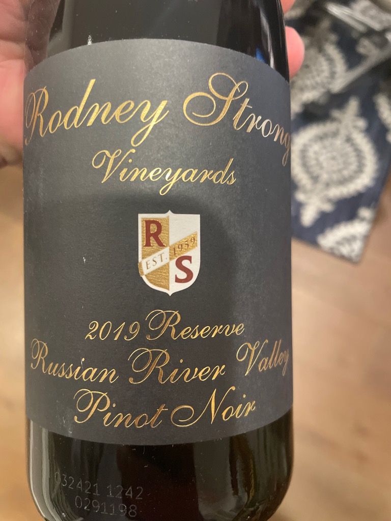 2019 Rodney Strong Pinot Noir Reserve, USA, California, Sonoma County
