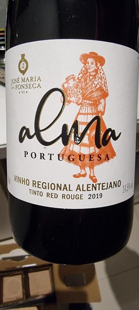 2019 José Maria da Fonseca Vinho Regional Alentejano Alma Portuguesa -  CellarTracker
