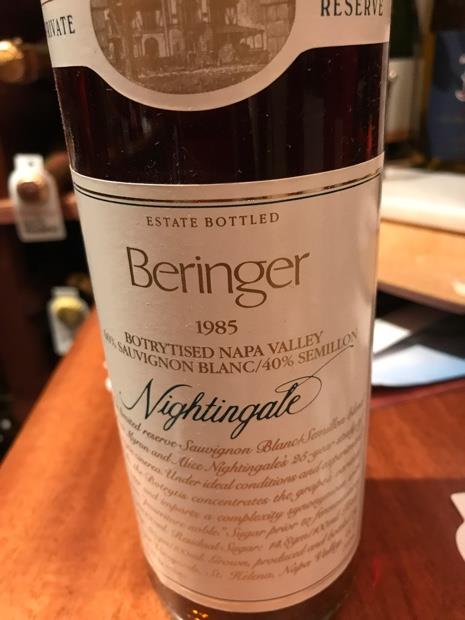 1985 Beringer Vineyards Nightingale - CellarTracker