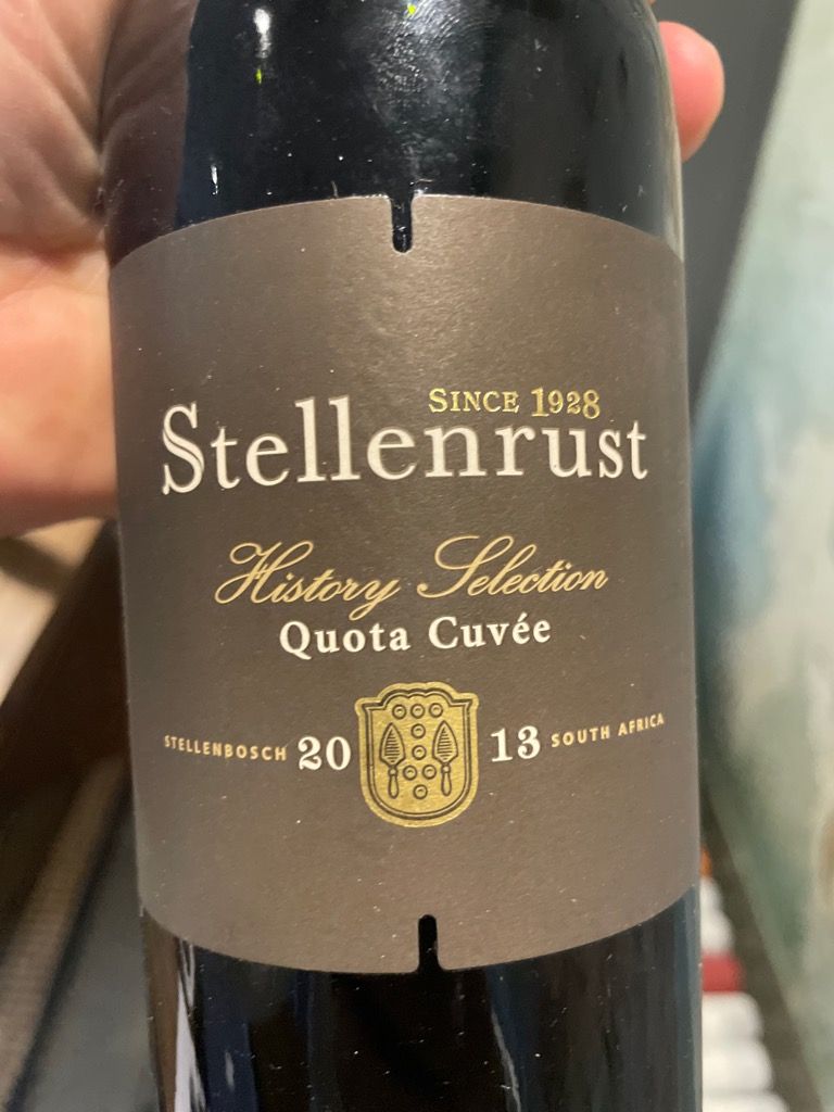 2013 Stellenrust History Selection Quota Cuvée, South Africa, Coastal Region, Stellenbosch