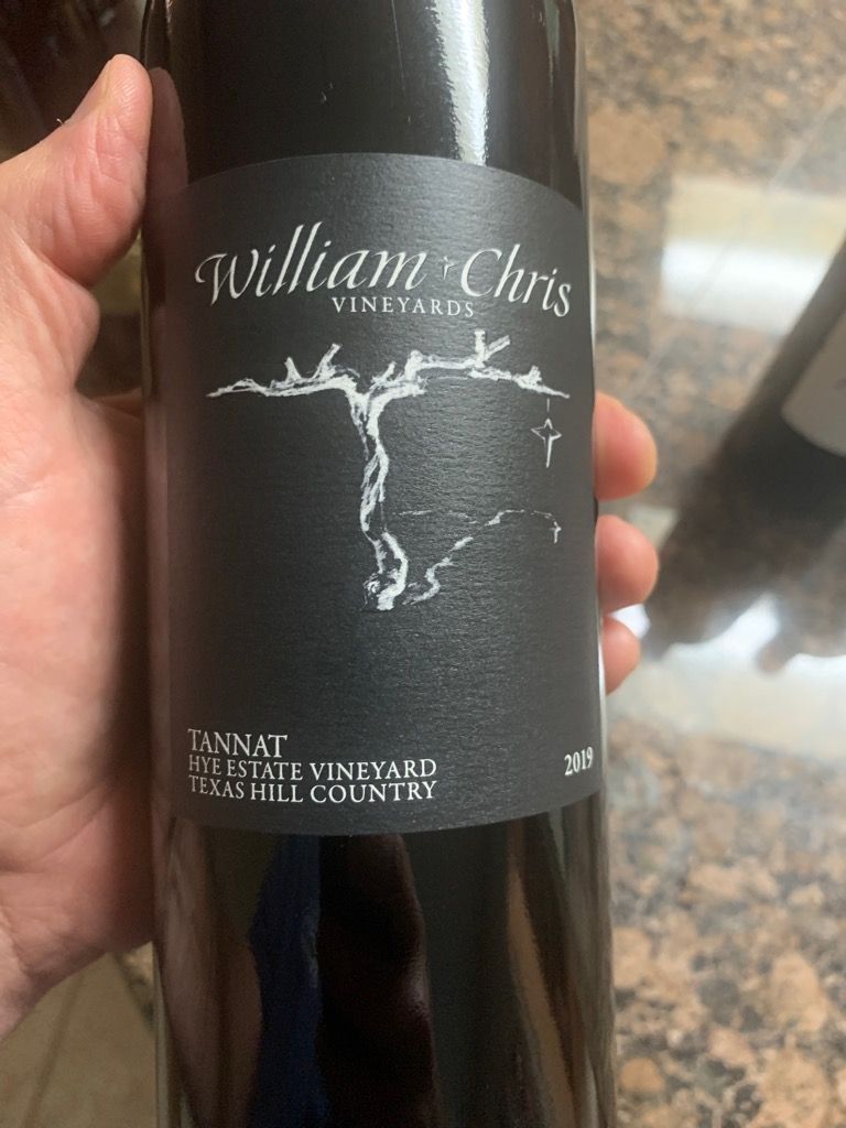 2019 William Chris Vineyards Tannat Hye Estate, USA, Texas, Texas Hill