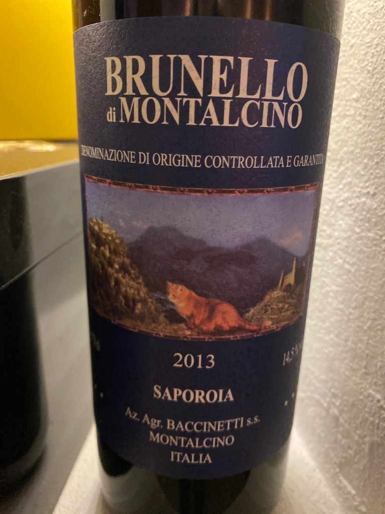 2013 Baccinetti Brunello di Montalcino La Saporoia, Italy, Tuscany ...