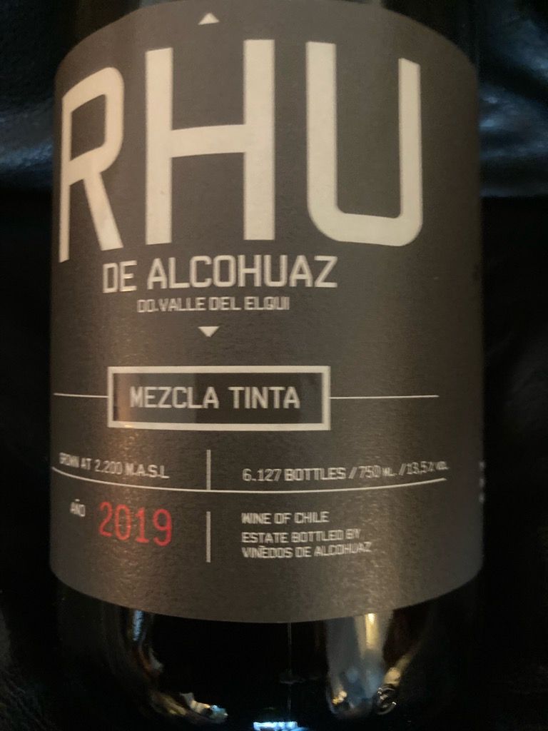 2019 Vinedos de Alcohuaz RHU de Alcohuaz Mezcla Tinta, Chile, Elqui ...