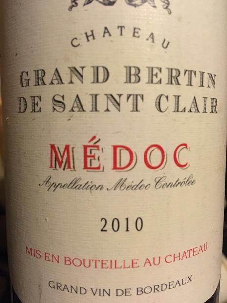 2016 Château Grand Bertin de Saint Clair - CellarTracker