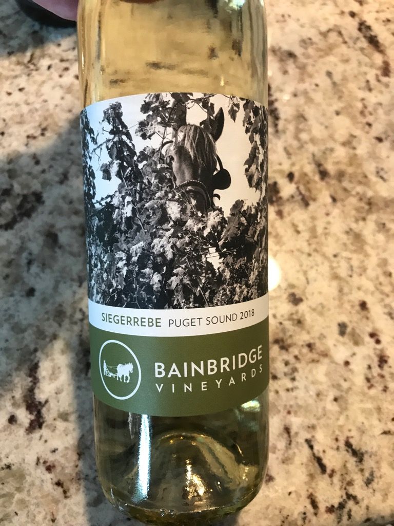 2018 Bainbridge Island Vineyards Siegerrebe, USA, Washington, Puget ...