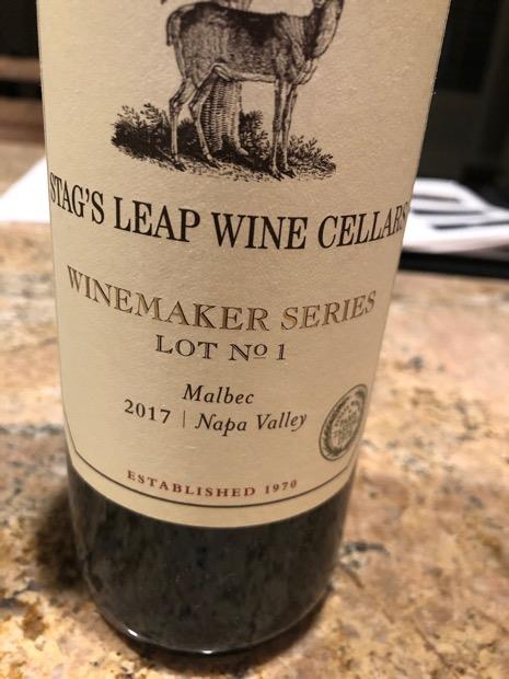 2017 Stag's Leap Wine Cellars Malbec Winemaker Series Lot 1, USA ...