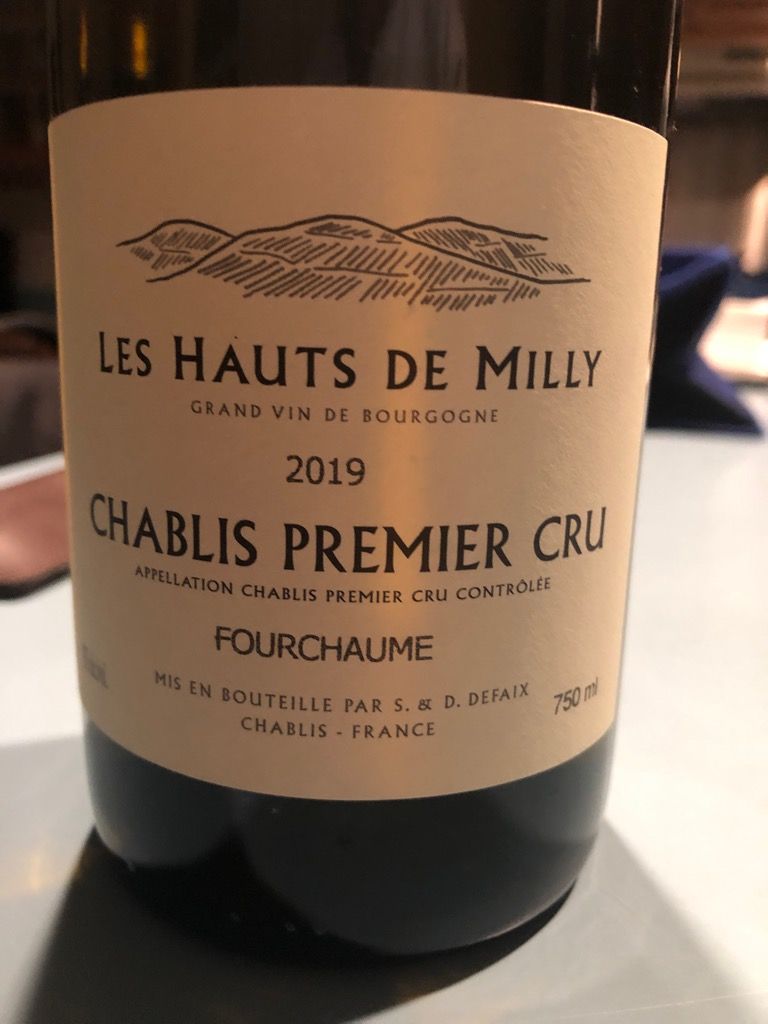 Les hauts de discount milly chablis 2019