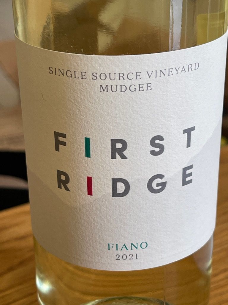 First Ridge Wines 2021 First Ridge Fiano, Australia, New South Wales, Central Ranges ...