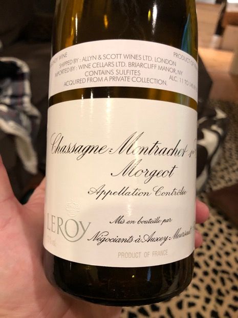 1995 Maison Leroy Chassagne-Montrachet 1er Cru Morgeot - CellarTracker