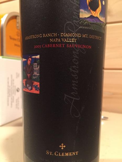 Armstrong Ranch 2001 St. Clement Cabernet Sauvignon Armstrong Ranch, USA, California ...