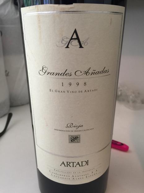 1998 Artadi Rioja Grandes Añadas, Spain, La Rioja, La Rioja Alavesa ...