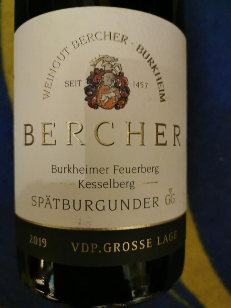 2019 Weingut Bercher Burkheimer Feuerberg Kesselberg Spätburgunder ...