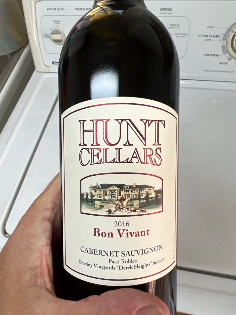 2016 Hunt Cellars Cabernet Sauvignon Bon Vivant Destiny Vineyards Derek