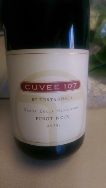 2013 Testarossa Pinot Noir Cuvée 107 Santa Lucia Highlands ...