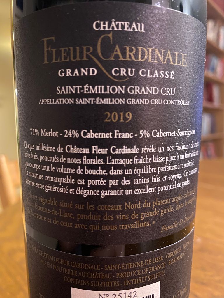 2019 Château Fleur Cardinale - CellarTracker