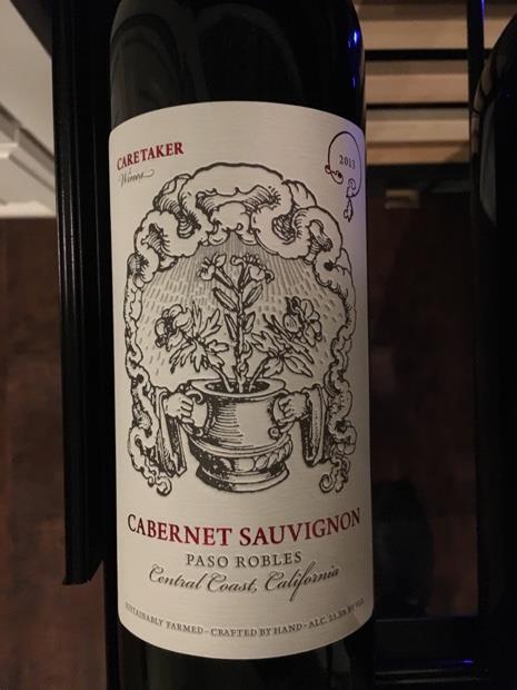 2013 Caretaker Wines Cabernet Sauvignon, USA, California, Central Coast ...