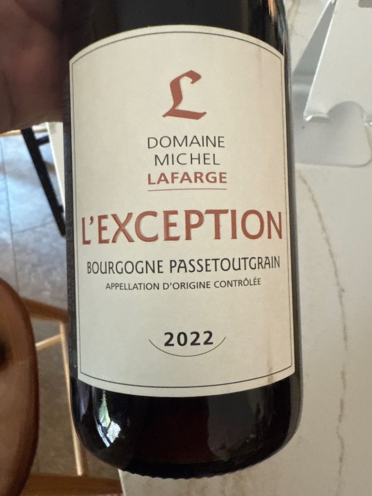2022 Domaine Michel Lafarge Bourgogne Passetoutgrains L'Exception