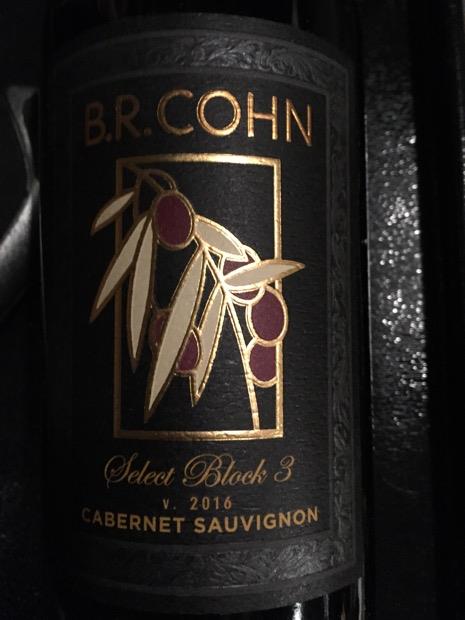 2016 B.R. Cohn Cabernet Sauvignon Select Block 3 Olive Hill Estate ...