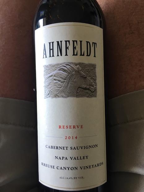 2014 Ahnfeldt Cabernet Sauvignon Reserve Kreuse Canyon