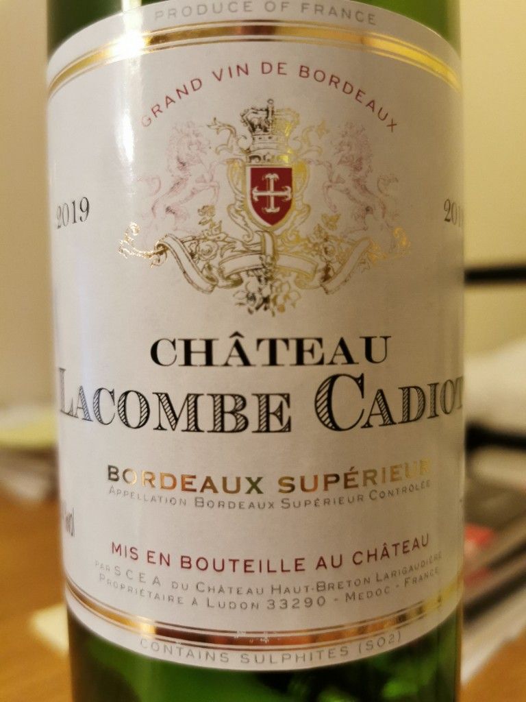Cadiot CellarTracker Château 2020 Lacombe -