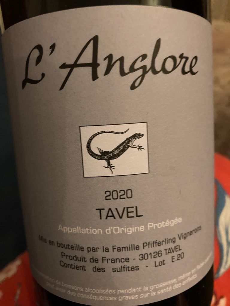 L'Anglore - Tavel - 2020 | Wine Natur